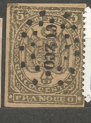 Peru / 1881 Provisional, Cuzco