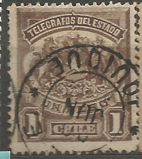 Chile telegrafní poštovně užitá pěkné raz