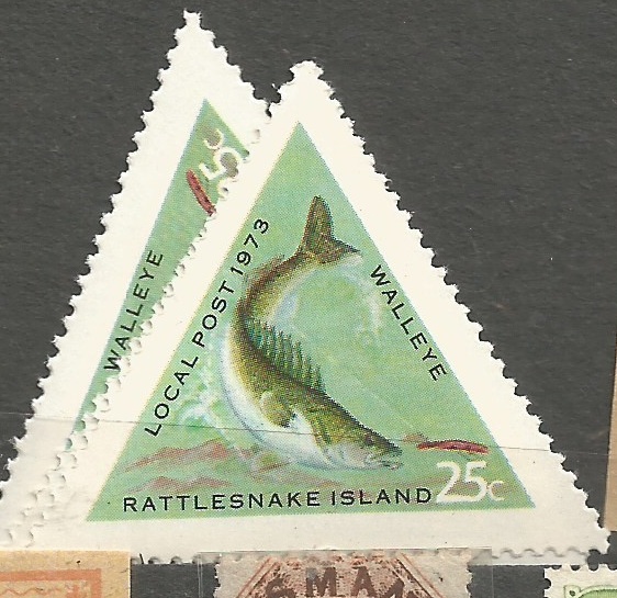 Rattlesnake Island (Chřestýší ostrov), moderní lokál USA, stejná známka