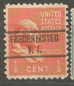 FREDERIKSTED V.I., precancel z Panenských ostrovů